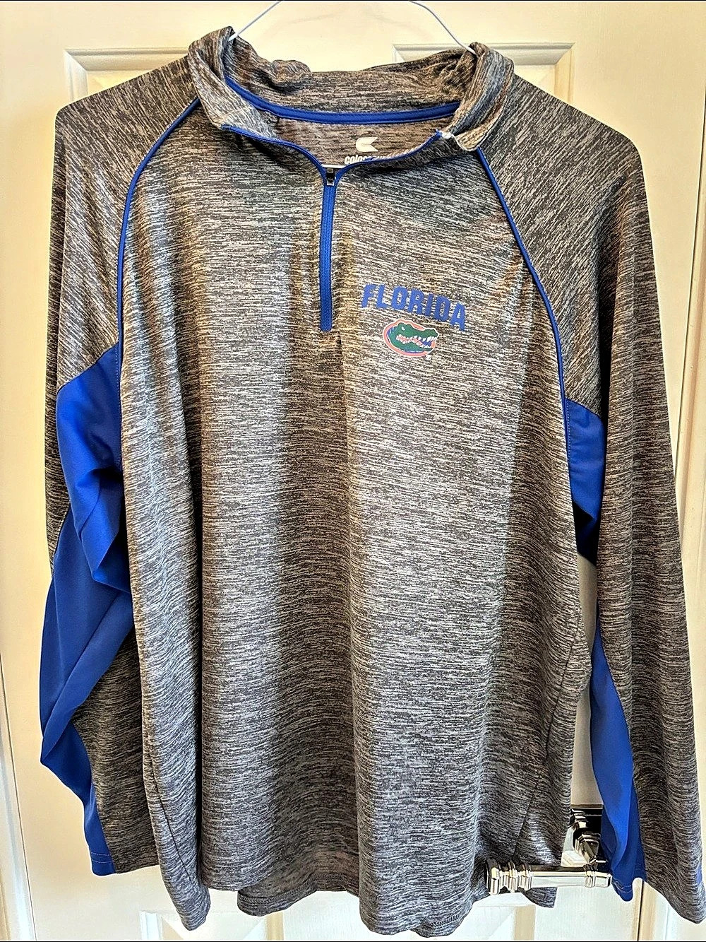 Colosseum Florida Gators quarter-zip pullover Gray & Blue Large